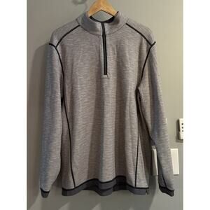 Tommy Bahama‎ Sweater 1/4 Zip Flipshore Reversible Lightweight Pullover XL